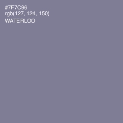 #7F7C96 - Waterloo  Color Image